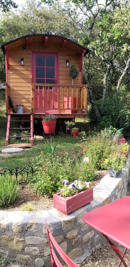 Roulotte Romantique Avec Piscine En Cevennes Monteils (Gard) エクステリア 写真