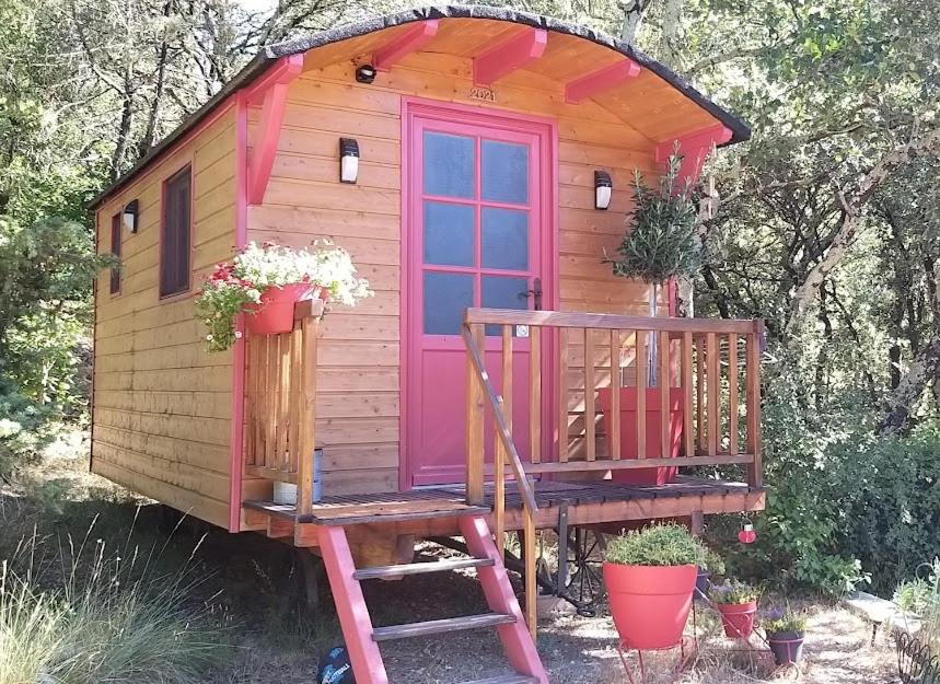 Roulotte Romantique Avec Piscine En Cevennes Monteils (Gard) エクステリア 写真